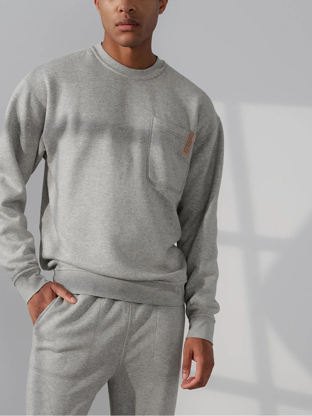 Men's Silksweats™ Midweight Reversible Pocket Sweatshirt in Grey